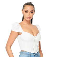 Load image into Gallery viewer, Ivory Corset Top