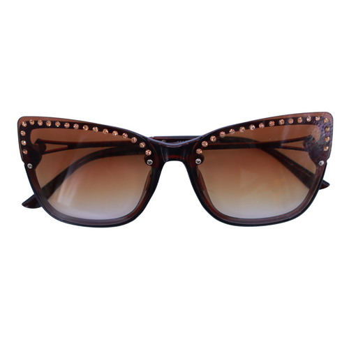 Diamond Sunglasses- Brown