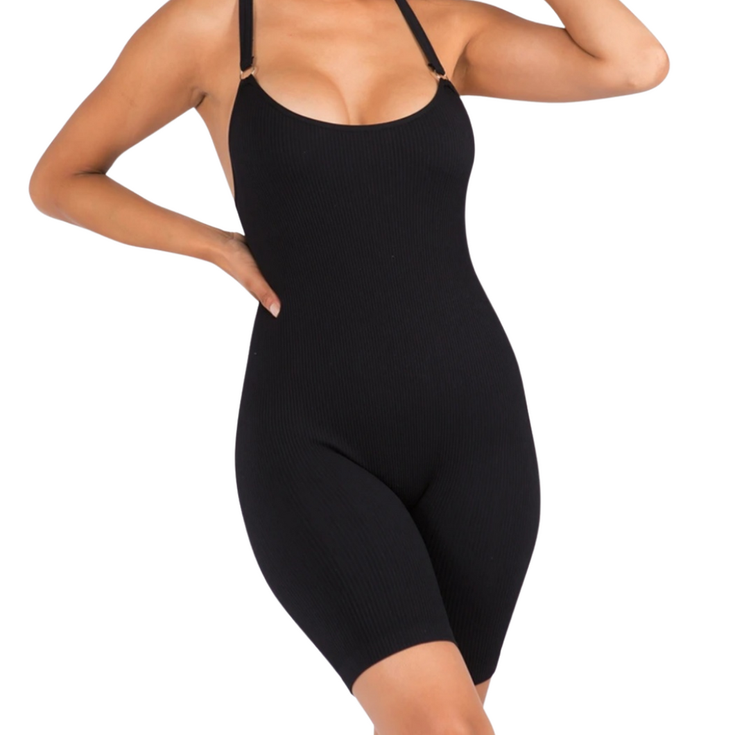 Ribbed Jumpsuit (Black)