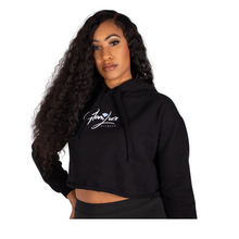 Load image into Gallery viewer, Cropped Hoodie (Black)